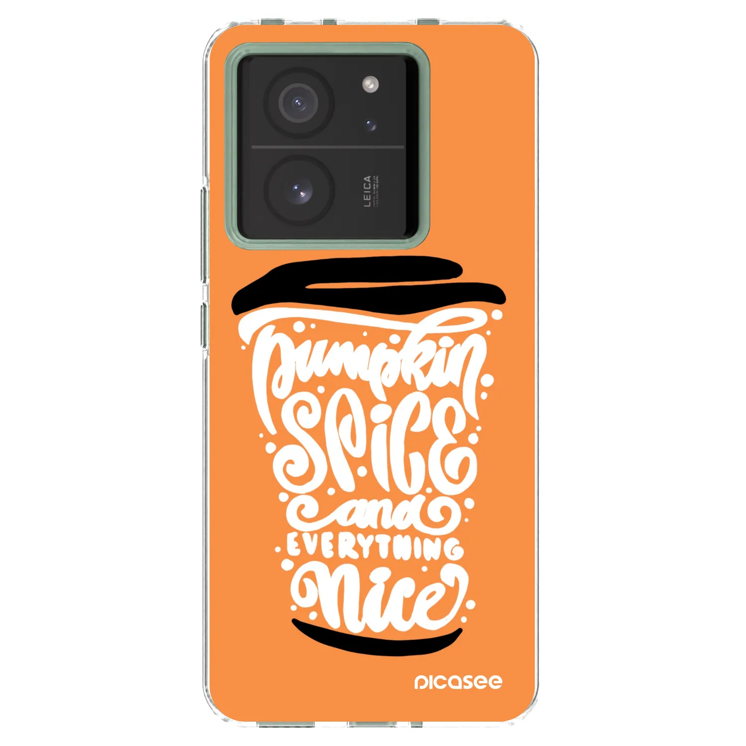 Picasee átlátszó szilikon tok az alábbi mobiltelefonokra Xiaomi 13T - Pumpkin coffee
