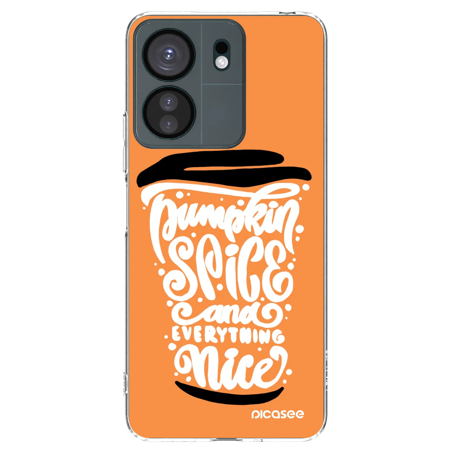 Picasee átlátszó szilikon tok az alábbi mobiltelefonokra Xiaomi Redmi 13C 4G - Pumpkin coffee