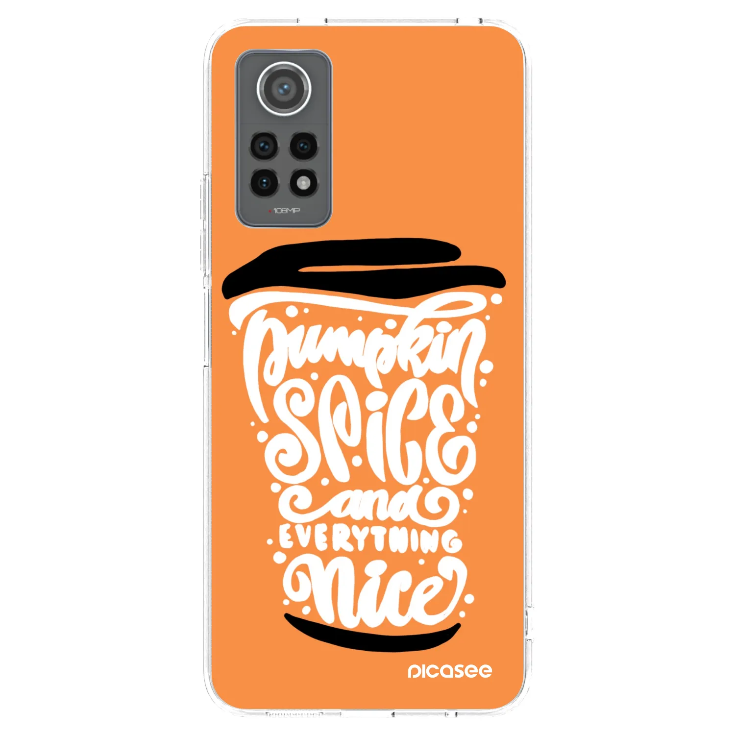 Picasee átlátszó szilikon tok az alábbi mobiltelefonokra Xiaomi Redmi Note 12 Pro 4G - Pumpkin coffee