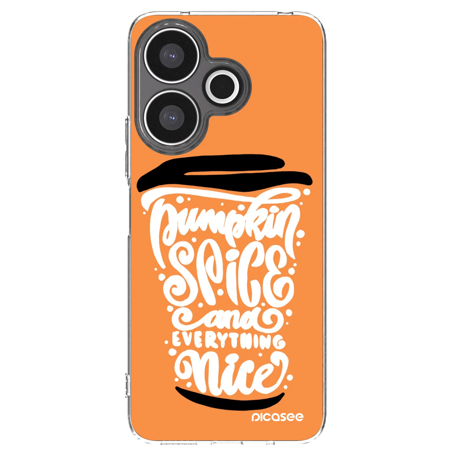 Picasee átlátszó szilikon tok az alábbi mobiltelefonokra Xiaomi Redmi 13 4G - Pumpkin coffee