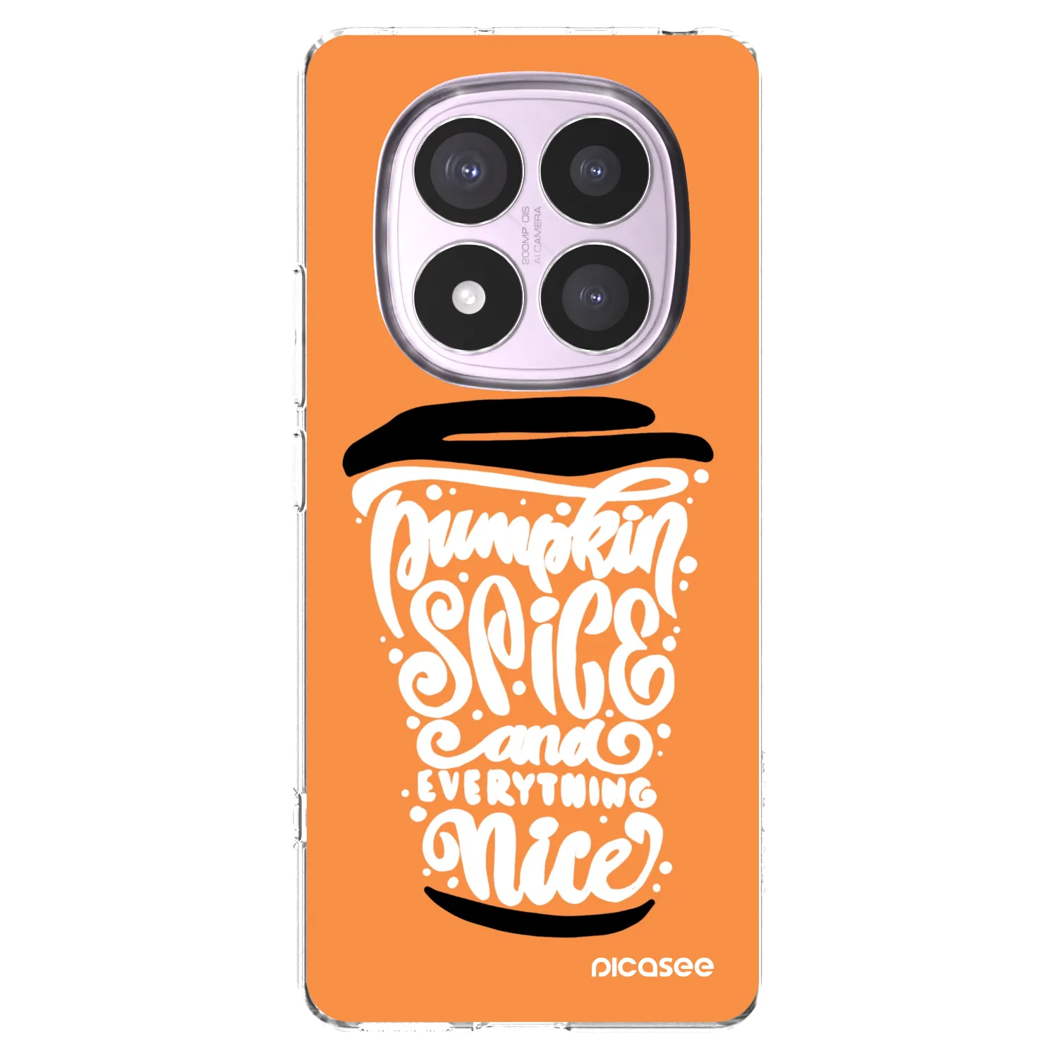 Picasee átlátszó szilikon tok az alábbi mobiltelefonokra Xiaomi Redmi Note 14 Pro 5G - Pumpkin coffee