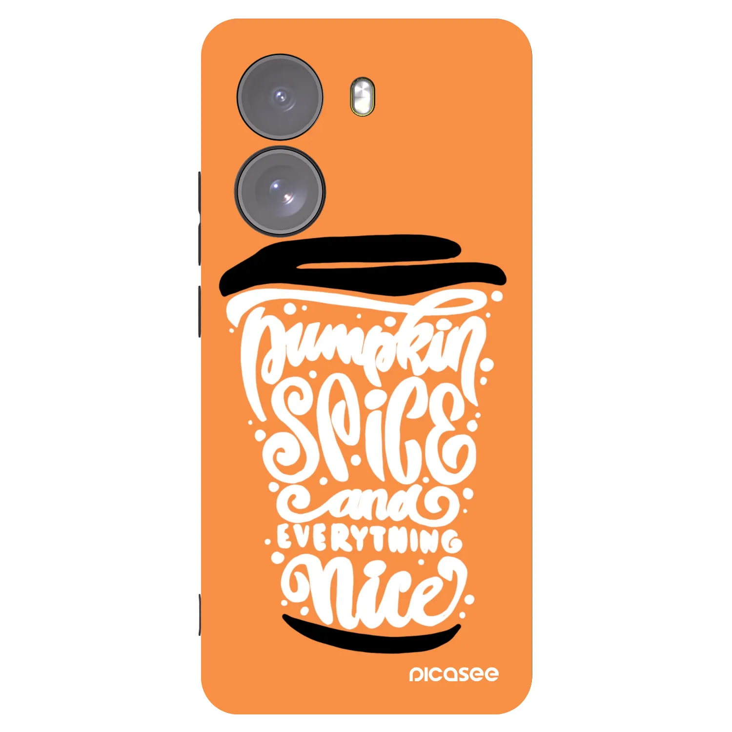 Picasee fekete szilikon tok az alábbi mobiltelefonokra Xiaomi Poco X7 - Pumpkin coffee