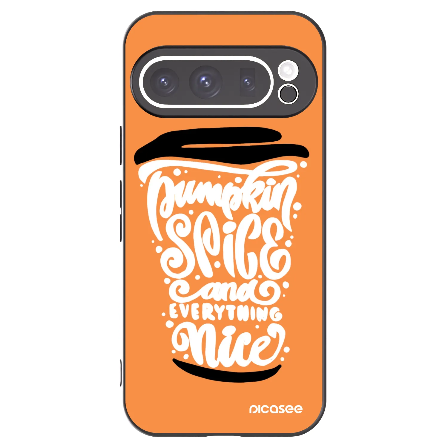 Picasee fekete szilikon tok az alábbi mobiltelefonokra Google Pixel 9 Pro - Pumpkin coffee