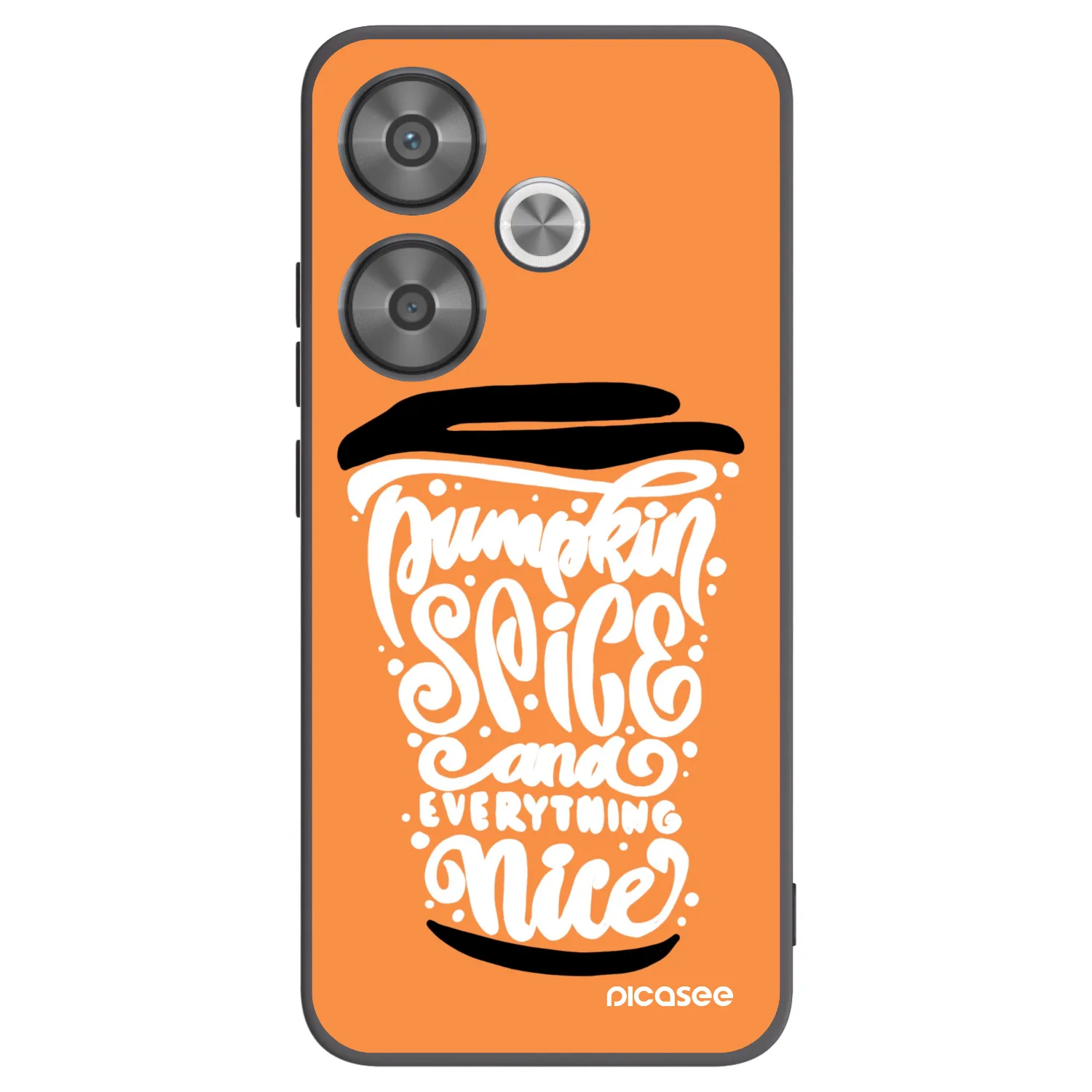 Picasee fekete szilikon tok az alábbi mobiltelefonokra Xiaomi Poco F6 - Pumpkin coffee
