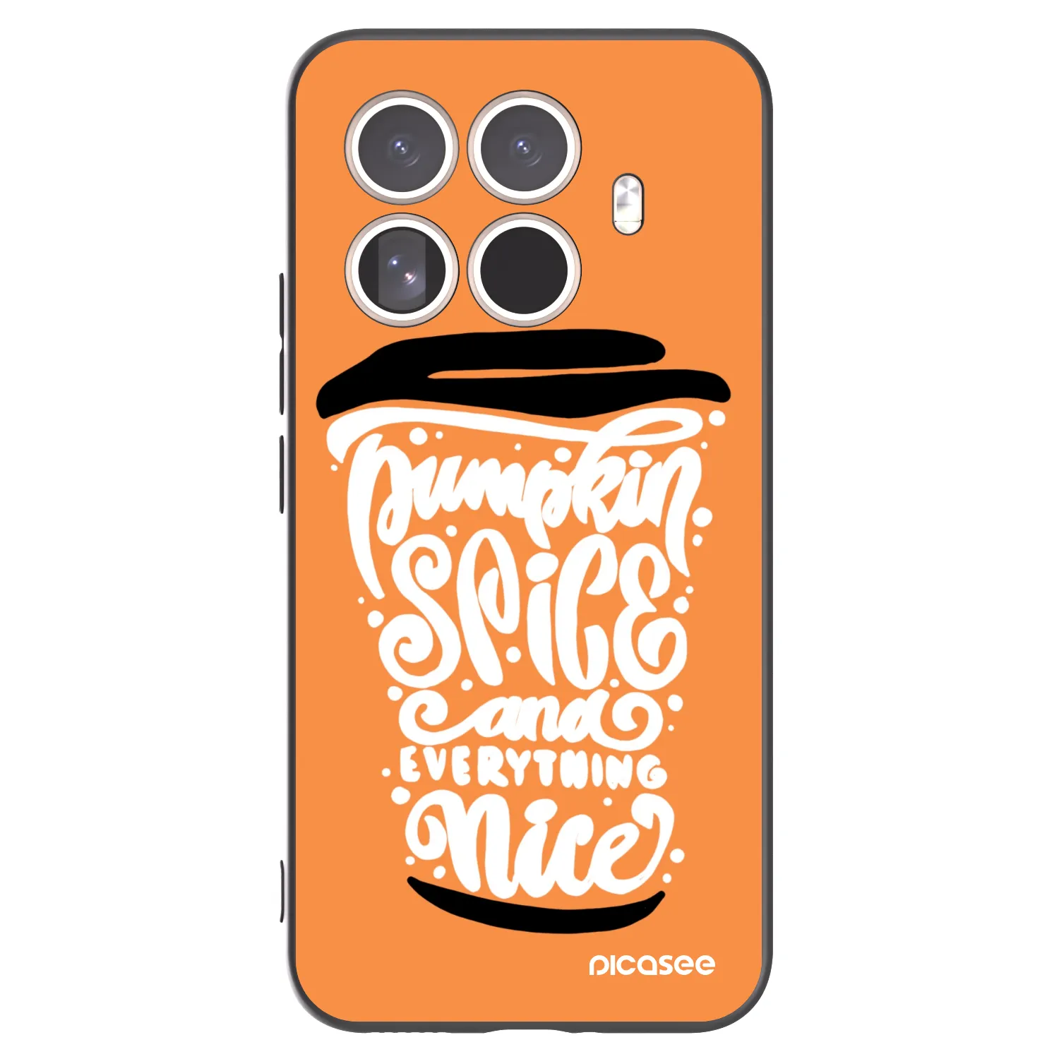 Picasee fekete szilikon tok az alábbi mobiltelefonokra Xiaomi 15T Pro - Pumpkin coffee