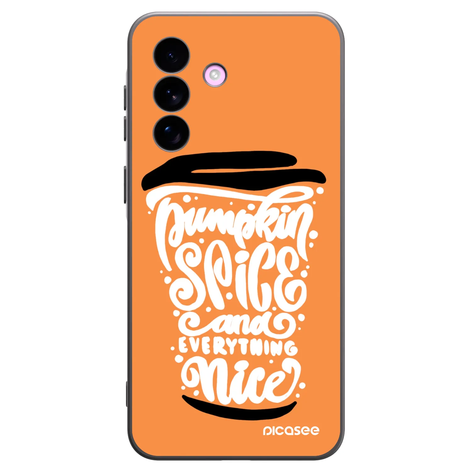 Picasee fekete szilikon tok az alábbi mobiltelefonokra Samsung Galaxy A57 5G - Pumpkin coffee
