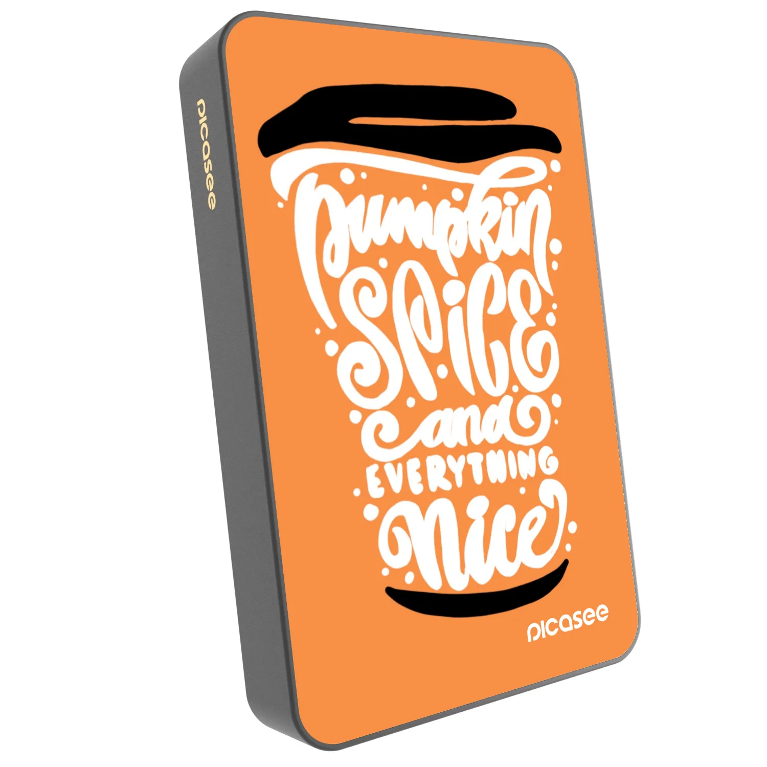 Picasee Powerbank MagSafe 10 000 mAh Szürke - Pumpkin coffee