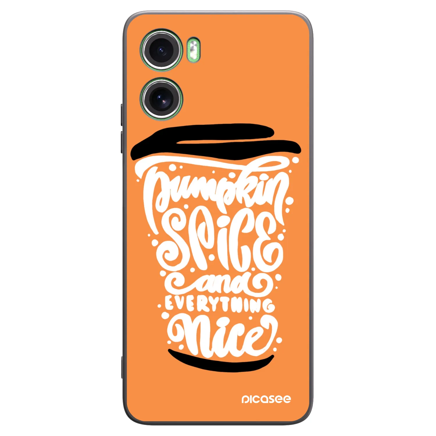 Picasee fekete szilikon tok az alábbi mobiltelefonokra Motorola Moto G06 - Pumpkin coffee