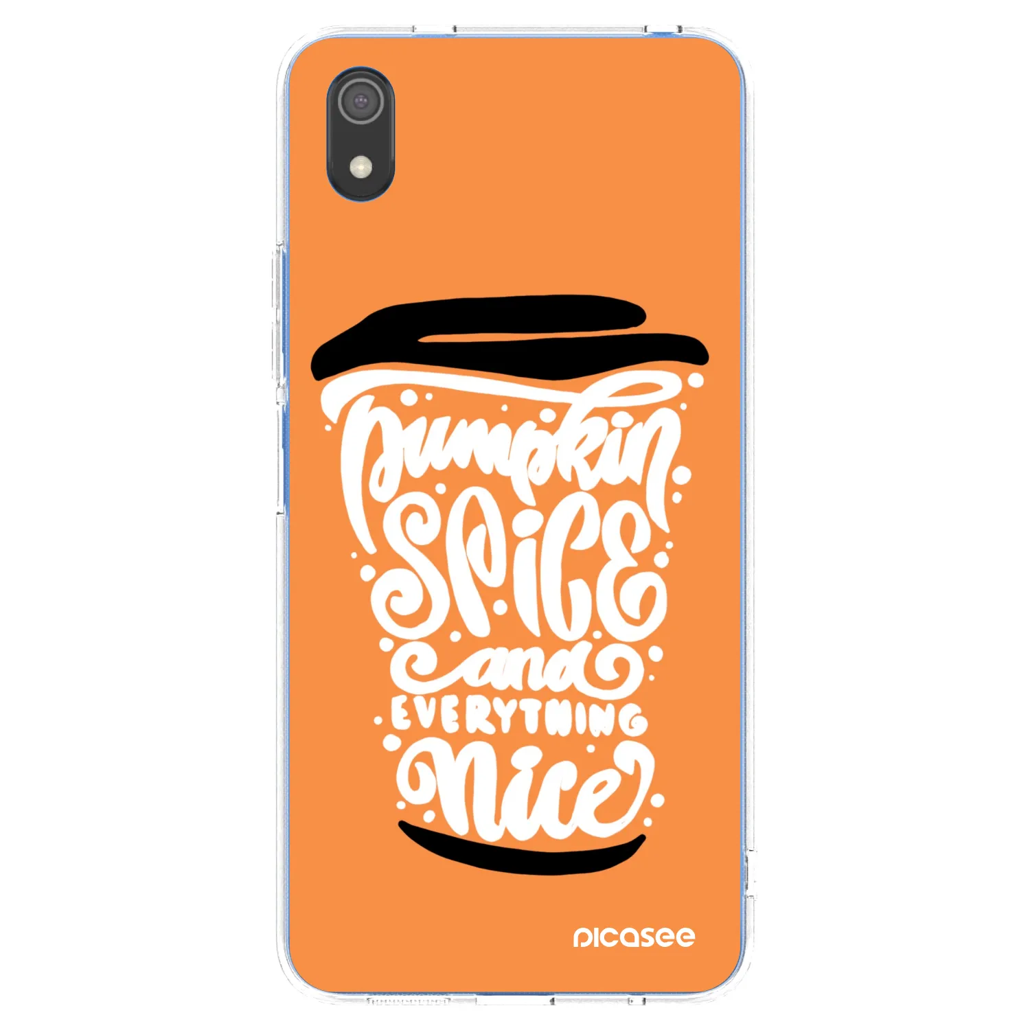 Picasee átlátszó szilikon tok az alábbi mobiltelefonokra Xiaomi Redmi 7A - Pumpkin coffee
