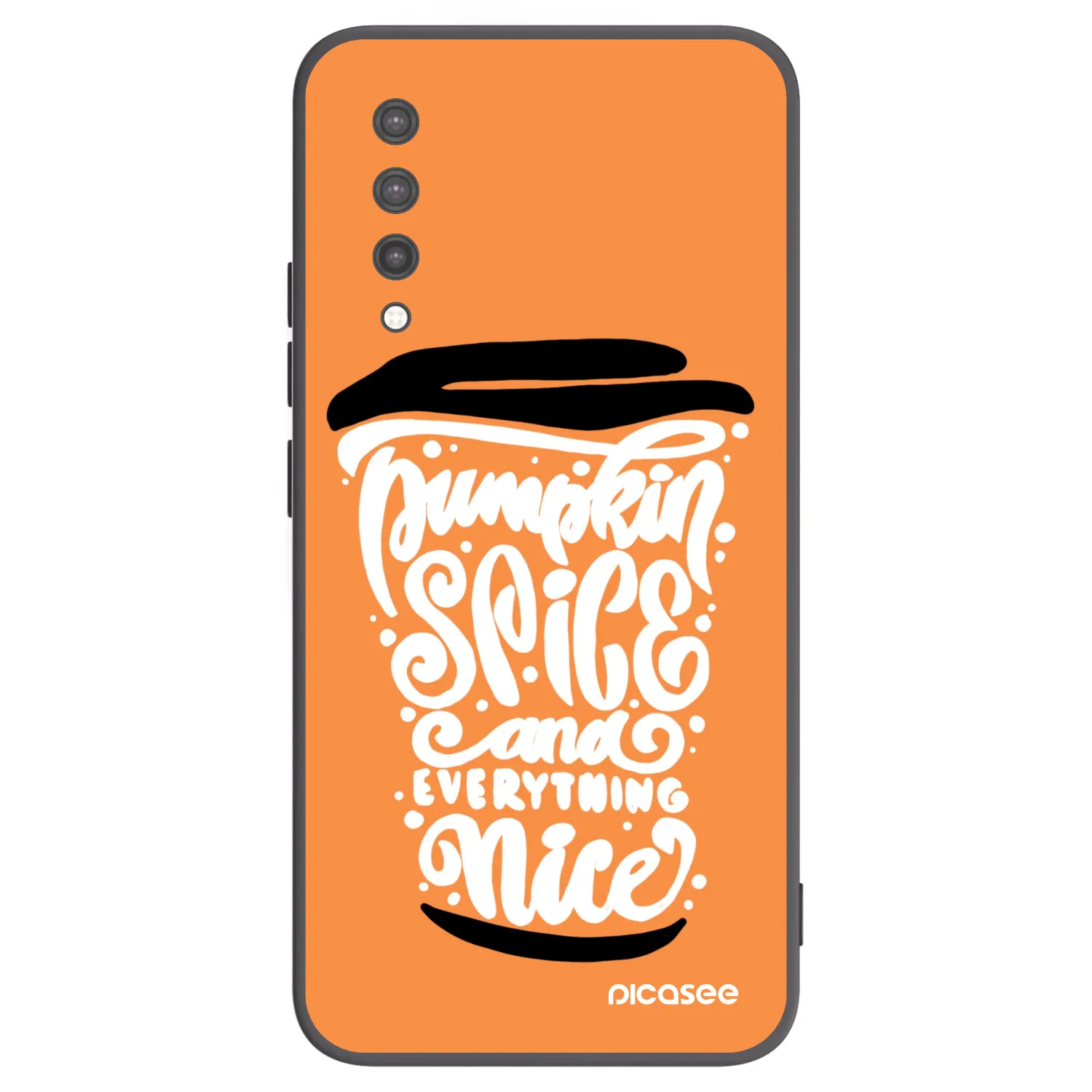 Picasee fekete szilikon tok az alábbi mobiltelefonokra Xiaomi Mi 9 Lite - Pumpkin coffee