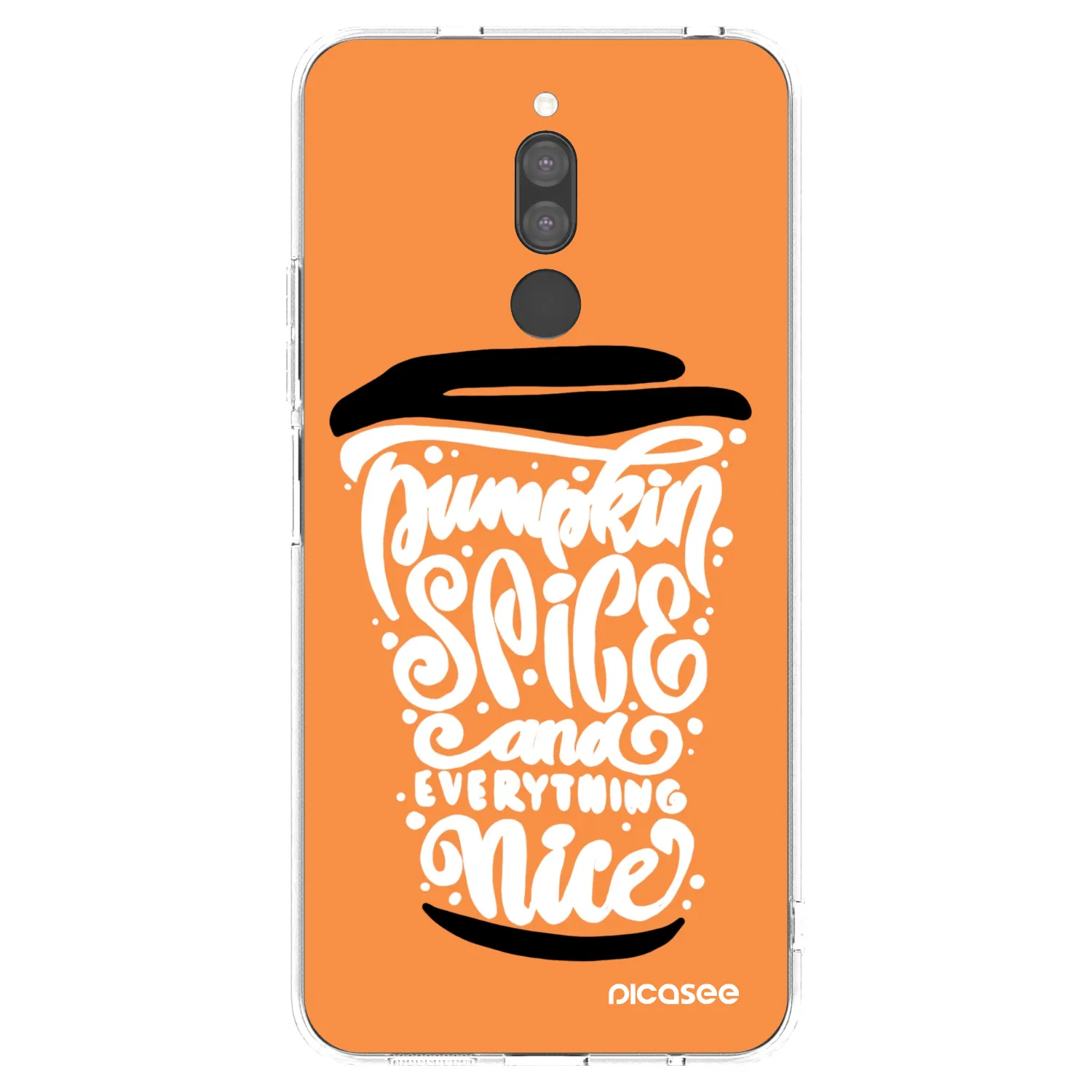 Picasee átlátszó szilikon tok az alábbi mobiltelefonokra Xiaomi Redmi 8 - Pumpkin coffee