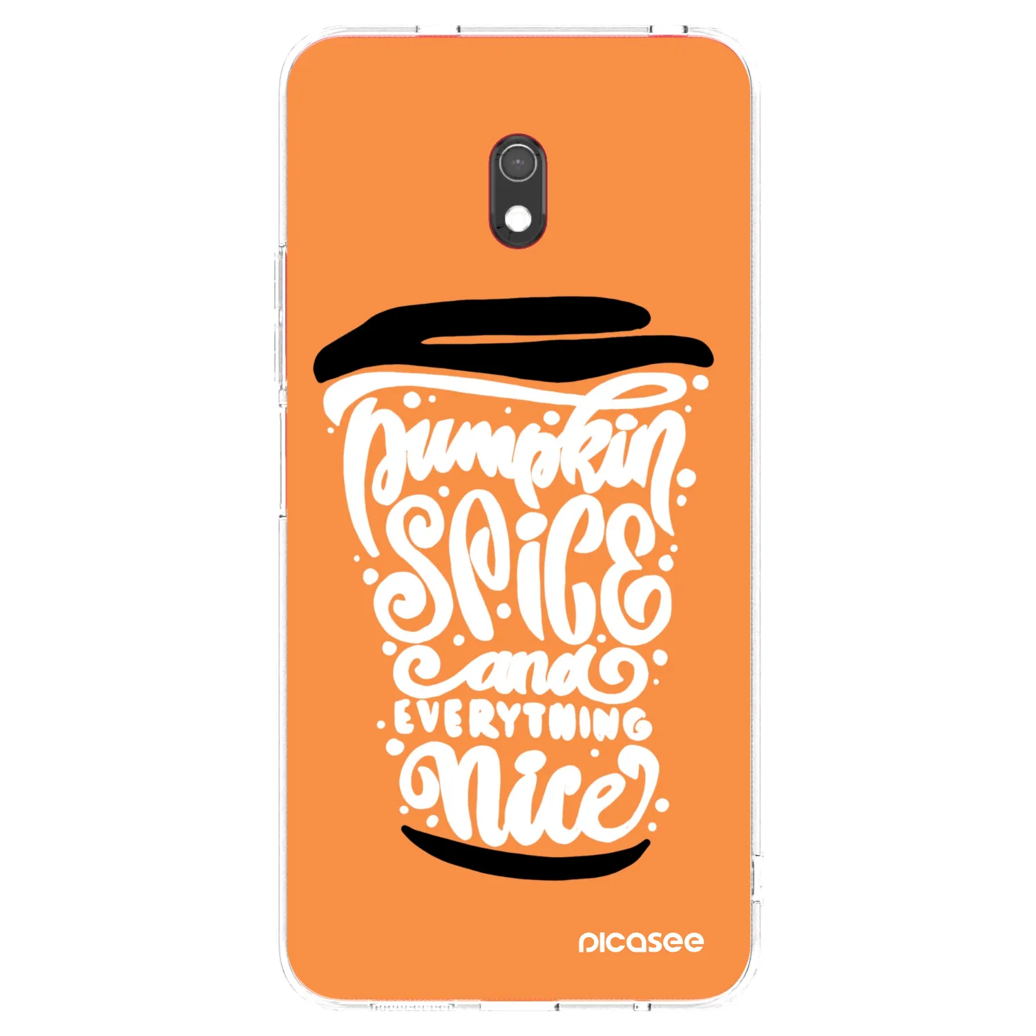 Picasee átlátszó szilikon tok az alábbi mobiltelefonokra Xiaomi Redmi 8A - Pumpkin coffee