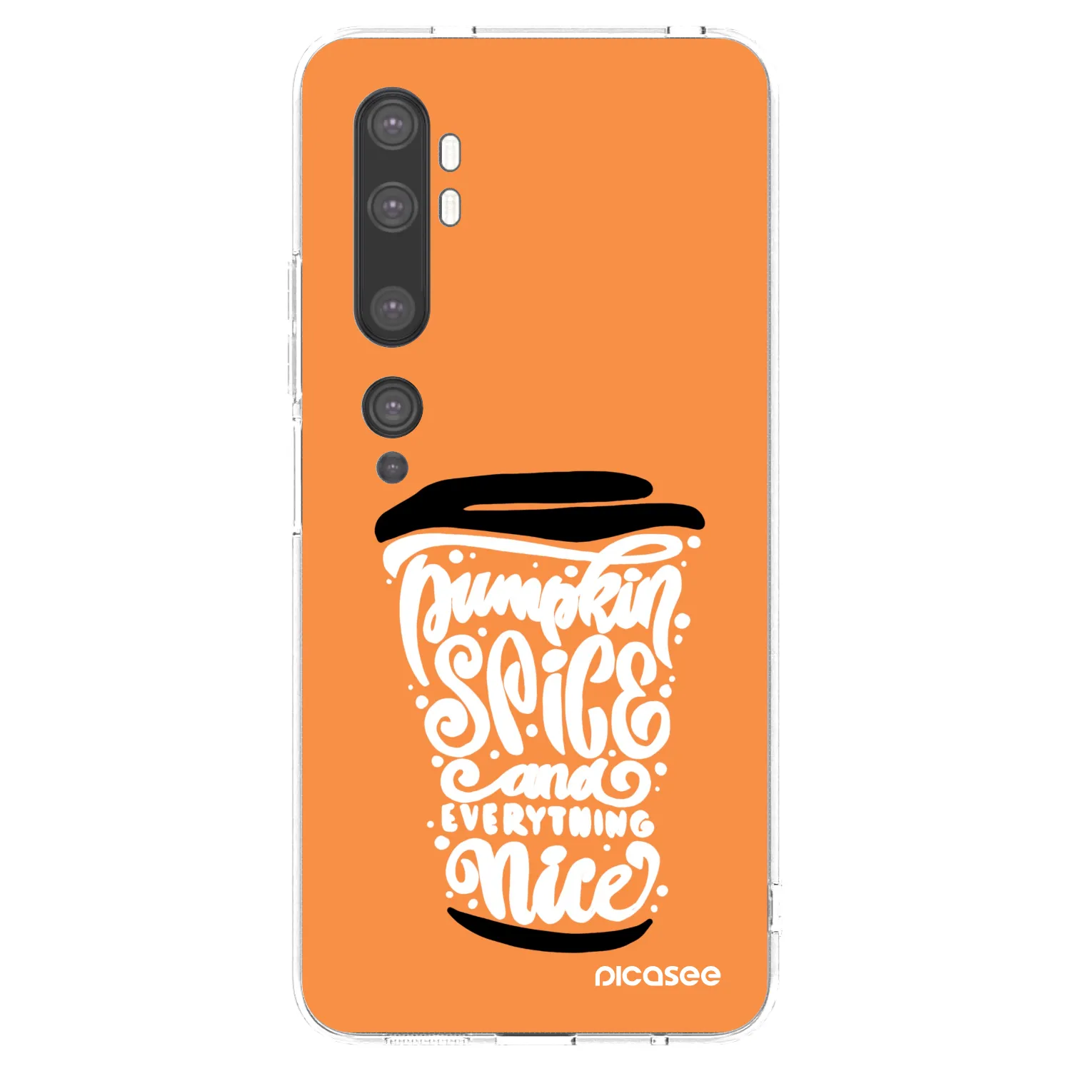 Picasee átlátszó szilikon tok az alábbi mobiltelefonokra Xiaomi Mi Note 10 (Pro) - Pumpkin coffee