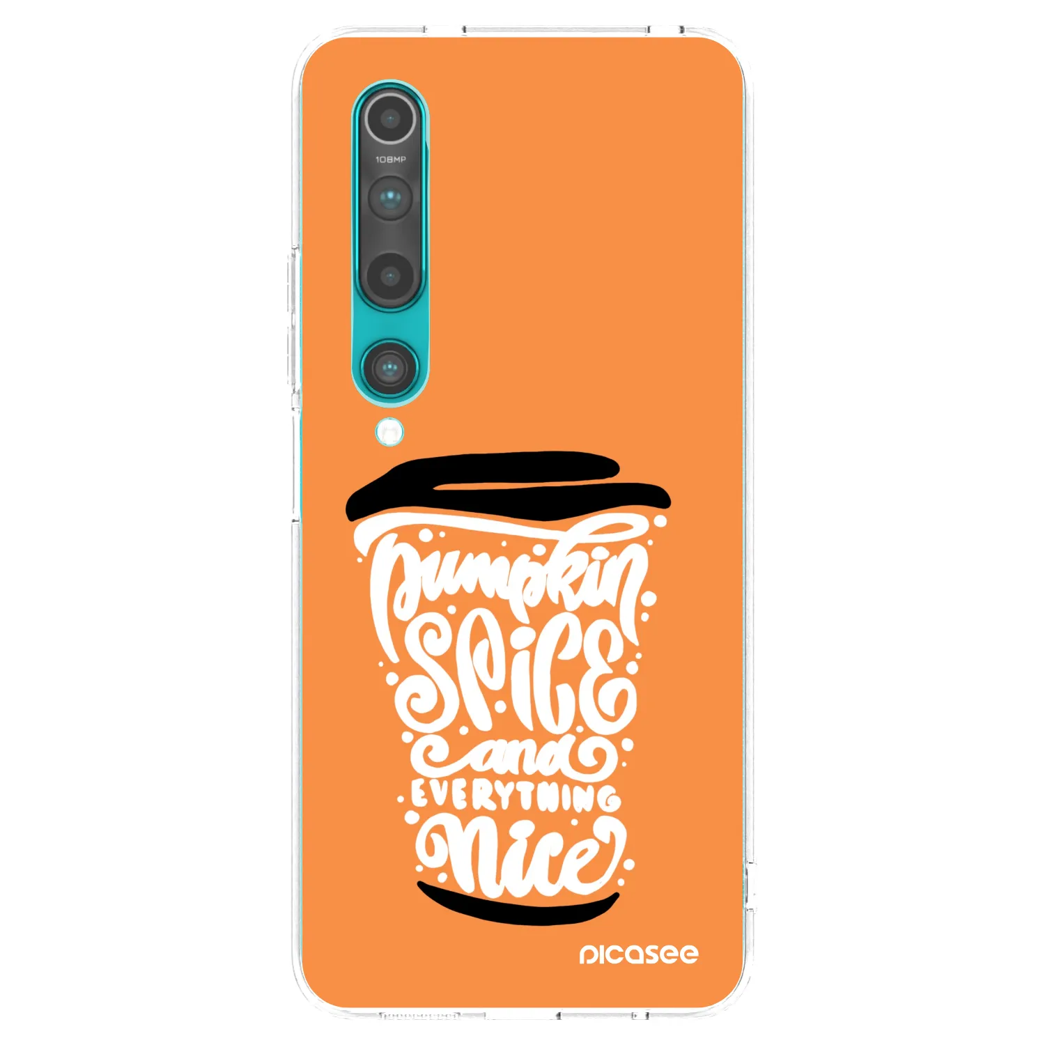 Picasee átlátszó szilikon tok az alábbi mobiltelefonokra Xiaomi Mi 10 - Pumpkin coffee