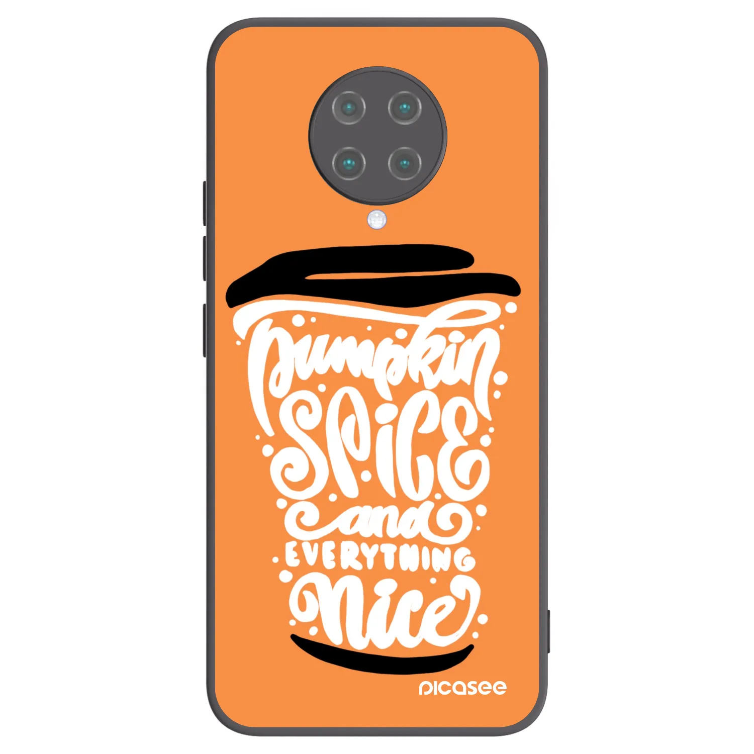 Picasee fekete szilikon tok az alábbi mobiltelefonokra Xiaomi Poco F2 Pro - Pumpkin coffee