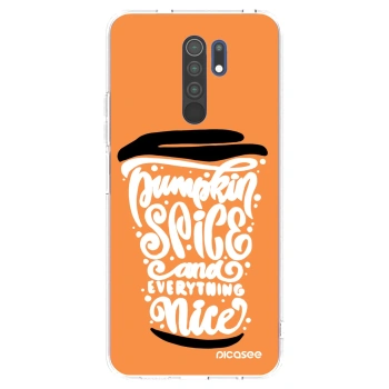 Picasee átlátszó szilikon tok az alábbi mobiltelefonokra Xiaomi Redmi 9 - Pumpkin coffee