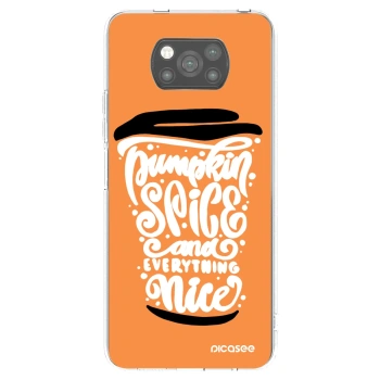 Picasee fekete szilikon tok az alábbi mobiltelefonokra Xiaomi Poco X3 - Pumpkin coffee