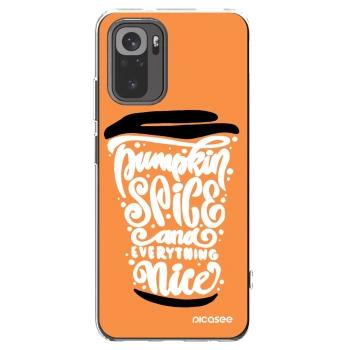Picasee átlátszó szilikon tok az alábbi mobiltelefonokra Xiaomi Redmi Note 10 - Pumpkin coffee