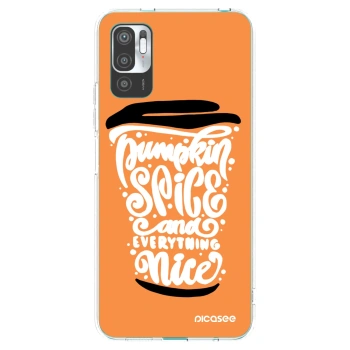 Picasee átlátszó szilikon tok az alábbi mobiltelefonokra Xiaomi Redmi Note 10 5G - Pumpkin coffee