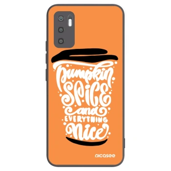 Picasee fekete szilikon tok az alábbi mobiltelefonokra Xiaomi Redmi Note 10 5G - Pumpkin coffee