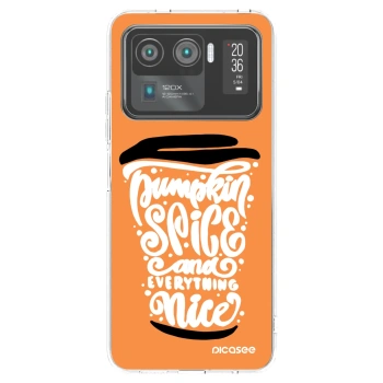 Picasee átlátszó szilikon tok az alábbi mobiltelefonokra Xiaomi Mi 11 Ultra - Pumpkin coffee