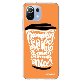 Picasee átlátszó szilikon tok az alábbi mobiltelefonokra Xiaomi 11 Lite 5G NE - Pumpkin coffee