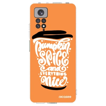 Picasee átlátszó szilikon tok az alábbi mobiltelefonokra Xiaomi Redmi Note 11S 4G - Pumpkin coffee