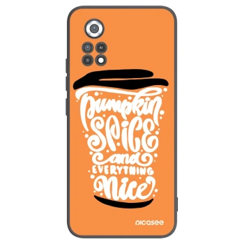 Picasee fekete szilikon tok az alábbi mobiltelefonokra Xiaomi Poco X4 Pro 5G - Pumpkin coffee