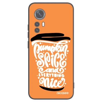 Picasee fekete szilikon tok az alábbi mobiltelefonokra Xiaomi 12 - Pumpkin coffee