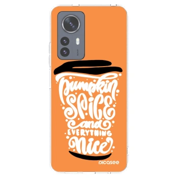 Picasee átlátszó szilikon tok az alábbi mobiltelefonokra Xiaomi 12 Pro - Pumpkin coffee