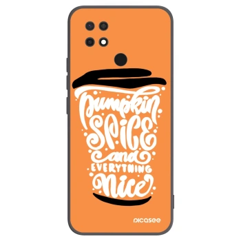 Picasee fekete szilikon tok az alábbi mobiltelefonokra Xiaomi Redmi 10C - Pumpkin coffee