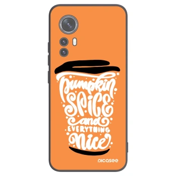 Picasee fekete szilikon tok az alábbi mobiltelefonokra Xiaomi 12X - Pumpkin coffee