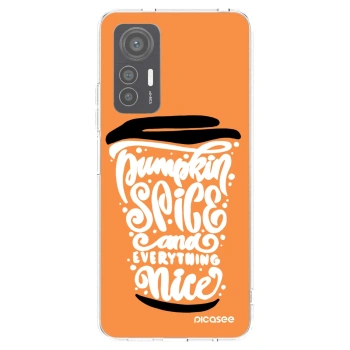 Picasee átlátszó szilikon tok az alábbi mobiltelefonokra Xiaomi 12 Lite - Pumpkin coffee