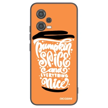 Picasee fekete szilikon tok az alábbi mobiltelefonokra Xiaomi Poco X5 - Pumpkin coffee