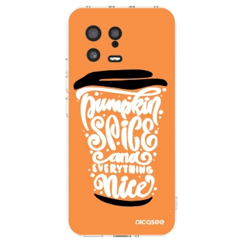 Picasee átlátszó szilikon tok az alábbi mobiltelefonokra Xiaomi 13 - Pumpkin coffee