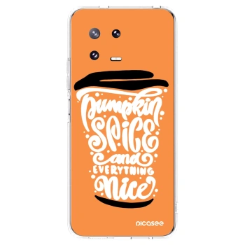 Picasee átlátszó szilikon tok az alábbi mobiltelefonokra Xiaomi 13 Pro - Pumpkin coffee