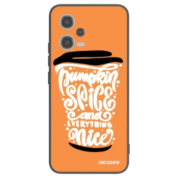 Picasee fekete szilikon tok az alábbi mobiltelefonokra Xiaomi Redmi Note 12 5G - Pumpkin coffee