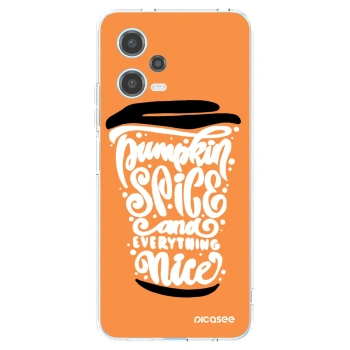 Picasee átlátszó szilikon tok az alábbi mobiltelefonokra Xiaomi Redmi Note 12 5G - Pumpkin coffee