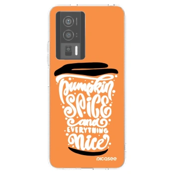 Picasee átlátszó szilikon tok az alábbi mobiltelefonokra Xiaomi Poco F5 Pro 5G - Pumpkin coffee