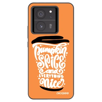 Picasee fekete szilikon tok az alábbi mobiltelefonokra Xiaomi 13T - Pumpkin coffee