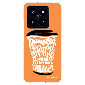 Picasee átlátszó szilikon tok az alábbi mobiltelefonokra Xiaomi 14 Pro - Pumpkin coffee