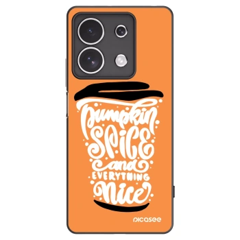 Picasee fekete szilikon tok az alábbi mobiltelefonokra Xiaomi Redmi Note 13 4G - Pumpkin coffee
