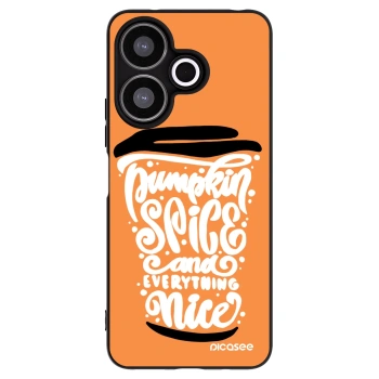 Picasee fekete szilikon tok az alábbi mobiltelefonokra Xiaomi Redmi 13 4G - Pumpkin coffee