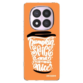 Picasee átlátszó szilikon tok az alábbi mobiltelefonokra Xiaomi Redmi Note 14 Pro 5G - Pumpkin coffee