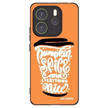 Picasee fekete szilikon tok az alábbi mobiltelefonokra Xiaomi Redmi Note 14 4G - Pumpkin coffee