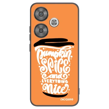 Picasee fekete szilikon tok az alábbi mobiltelefonokra Xiaomi Poco F6 - Pumpkin coffee