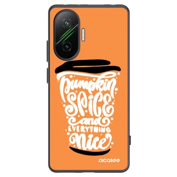 Picasee fekete szilikon tok az alábbi mobiltelefonokra Xiaomi Poco F7 5G - Pumpkin coffee