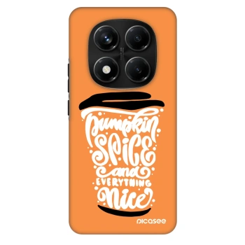 Szilikon tok erre a típusra Xiaomi Redmi Note 14 Pro+ 5G - Pumpkin coffee