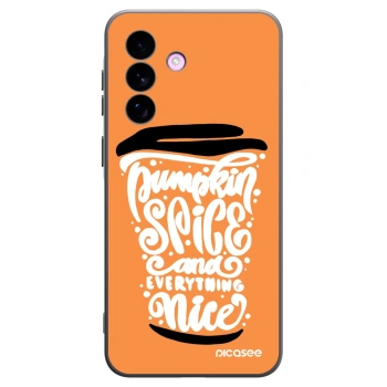 Picasee fekete szilikon tok az alábbi mobiltelefonokra Samsung Galaxy A57 5G - Pumpkin coffee