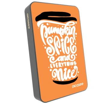 Picasee Powerbank MagSafe 10 000 mAh Szürke - Pumpkin coffee